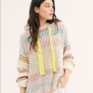 Free People Sit Next To Me Rainbow Hoodie